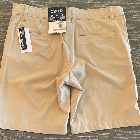 Izod Kids Tan Flat Front Shorts - Picture 1 of 2